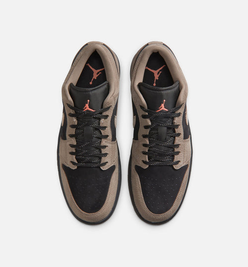 Air Jordan 1 Low SE - Men's Lifestyle Sneaker (Black/Olive Grey/Light Wild Mango)