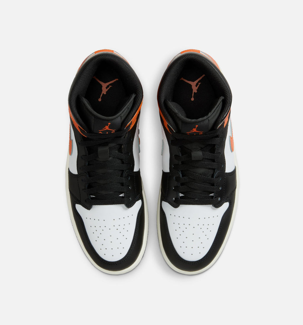 Air Jordan 1 Mid - Men's Lifestyle Sneaker (Starfish/White/Sail/Black)