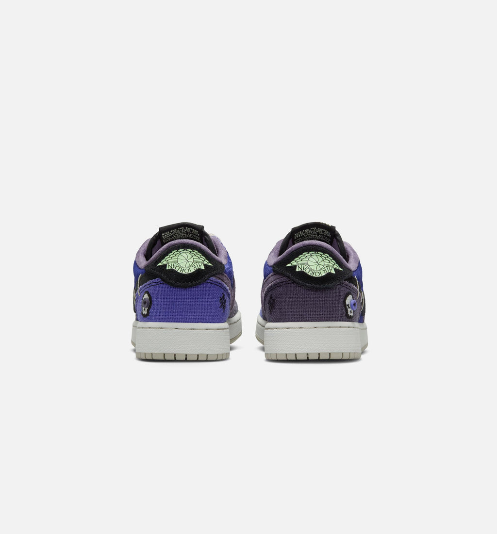Air Jordan 1 Low OG Grade School - Regency Purple/Vapor Green/Black/Dark Raisin/Daybreak/Light Silver