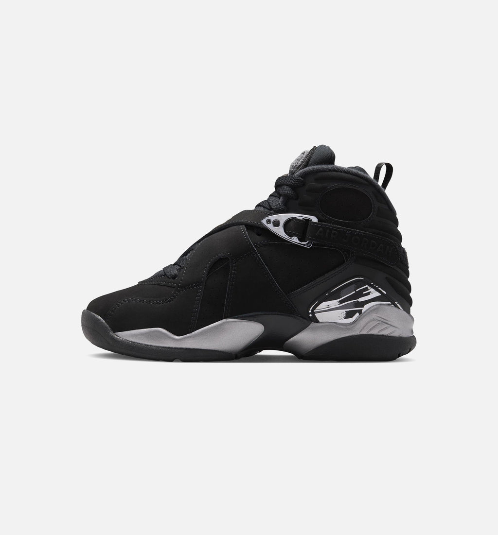 Air Jordan 8 Retro 'Chrome' Grade School - Black/White/Light Graphite