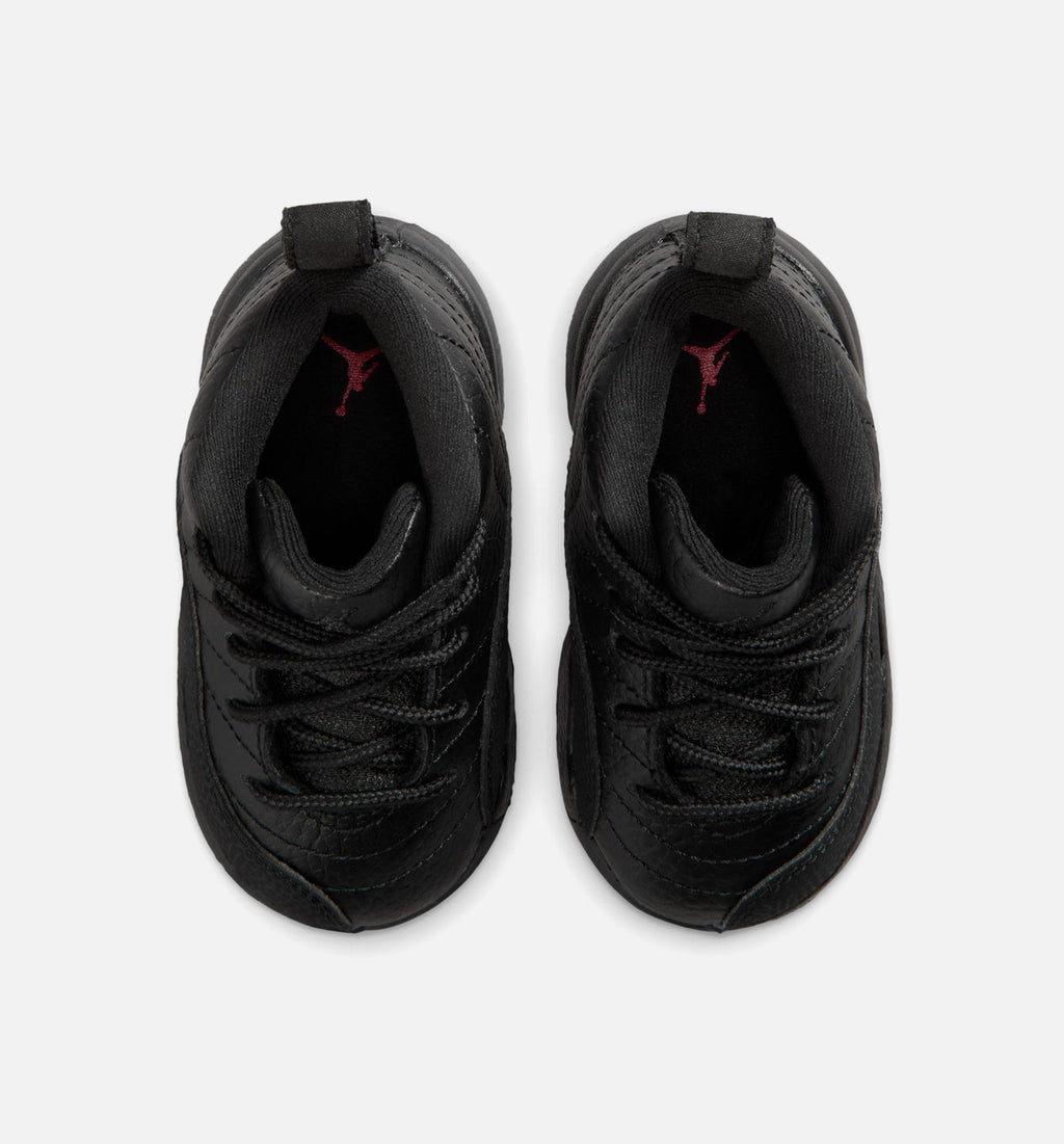 Air Jordan 12 Retro 'Bloodline' - Infant/Toddler Lifestyle Sneaker (Black/Varsity Red)