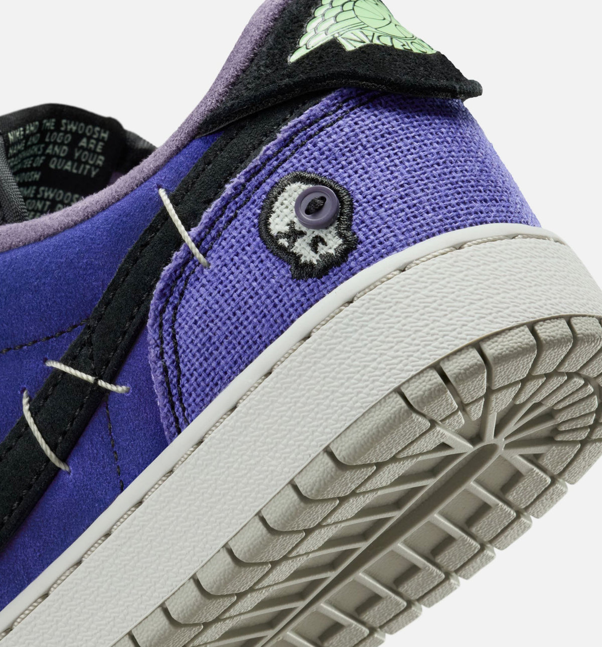 Air Jordan 1 Low OG Grade School - Regency Purple/Vapor Green/Black/Dark Raisin/Daybreak/Light Silver