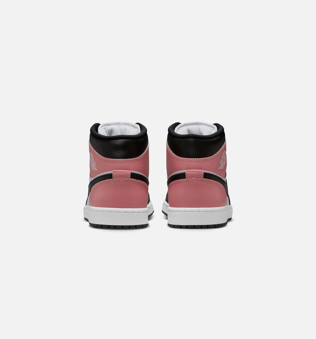 Air Jordan 1 Mid - Men's Lifestyle Sneaker (White/Rust Pink/Black)