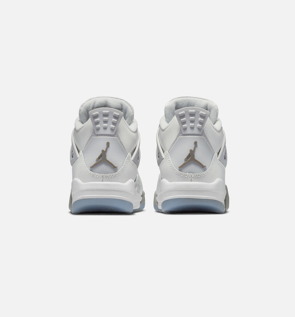 Air Jordan 4 Retro 'Blue Chill' Grade School - Photon Dust/Blue Chill/Flat Pewter/White/Blue Tint