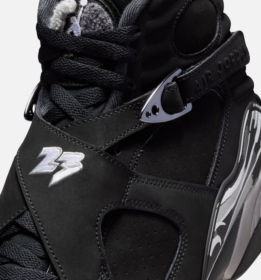Air Jordan 8 Retro 'Chrome' - Men's Lifestyle Sneaker (Black/White/Light Graphite)