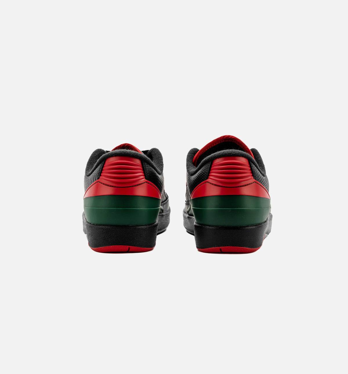 Air Jordan 2 Retro Low 'Christmas' Grade School - Black/Fire Red/Cement Grey